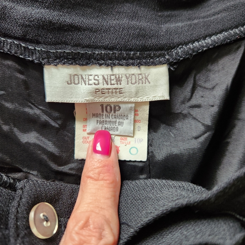 Jones New York Petite Black Trouser Pant, Size 10P - Picture 3 of 6